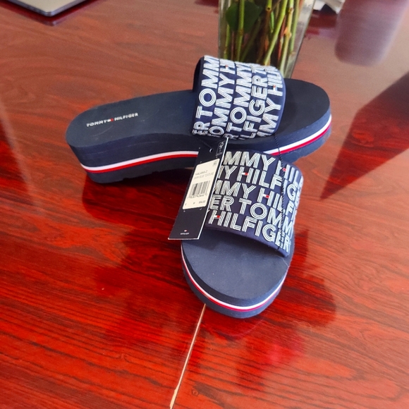 Dark Blue Sandals Tommy For Women - Picture 3 of 4